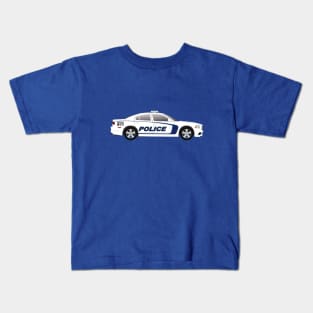 White Police Car Kids T-Shirt